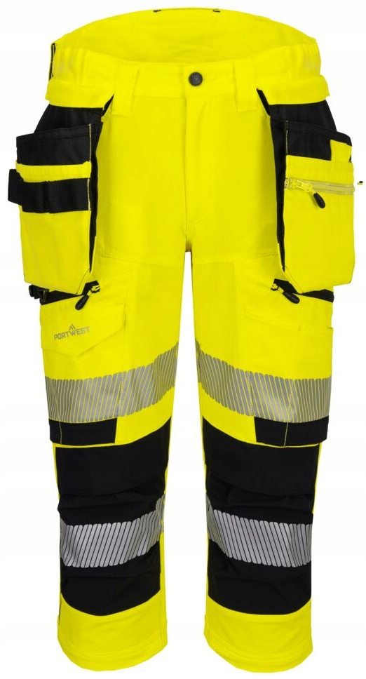 Výstražné pracovní kalhoty 3/4 Portwest DX402 Ybr vel. 42 Uk (eu 58)
