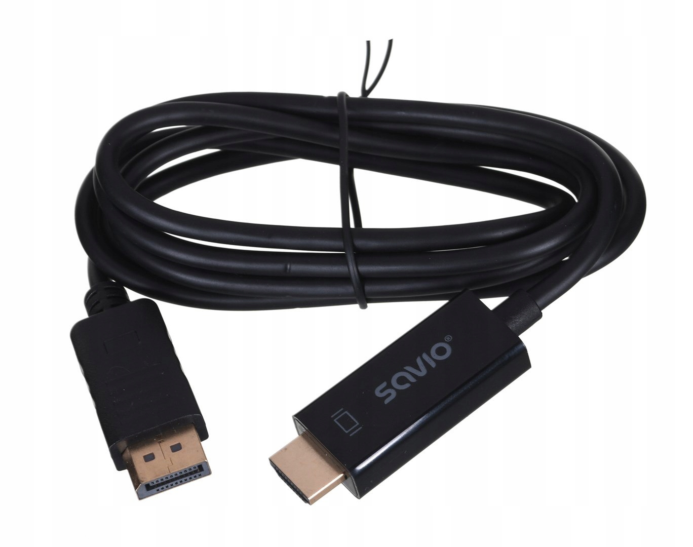 Kabel Savio CL-56 (DisplayPort M Hdmi Typ A; 1,5m; kolor czarny)