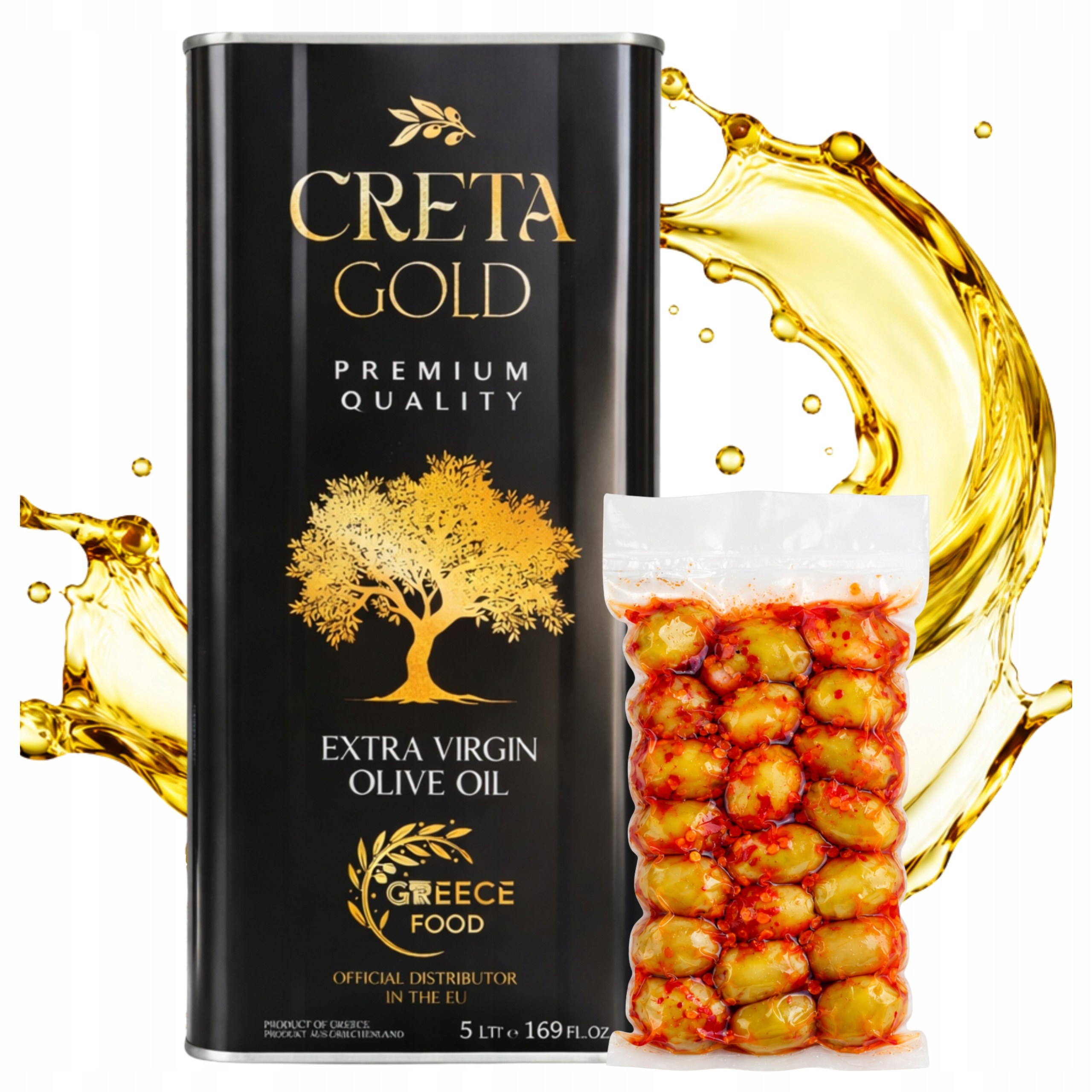 Extra panenský řecký olivový olej 5 l Creta Gold lisovaný za studena 0,41%