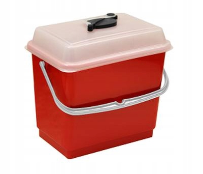 Levně Kbelík 4L S Víkem, Červený