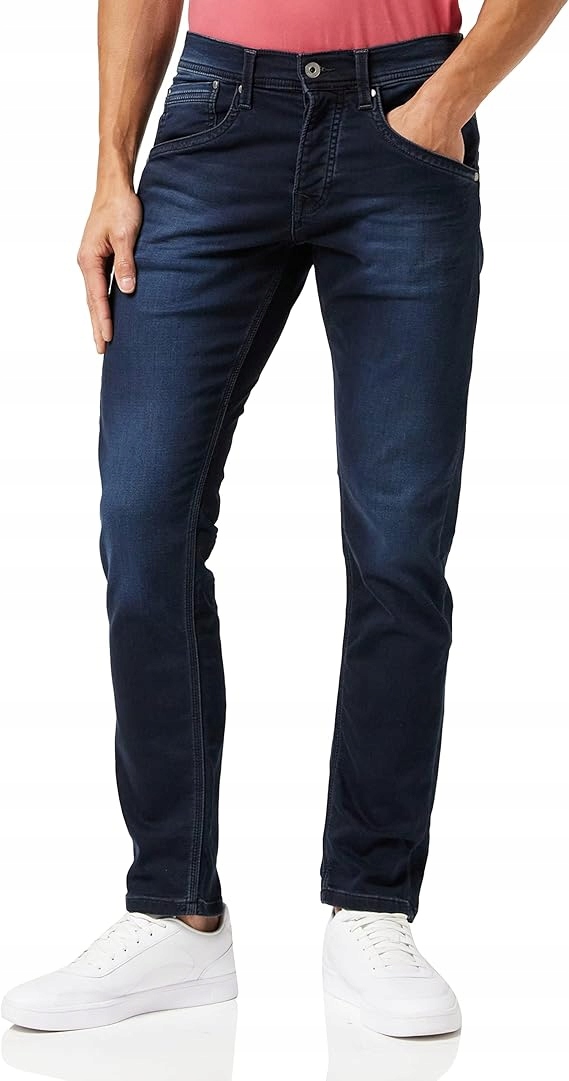 Pepe Jeans Modré Pánské Džíny Rovné S Oděrkami 38/32 Xta