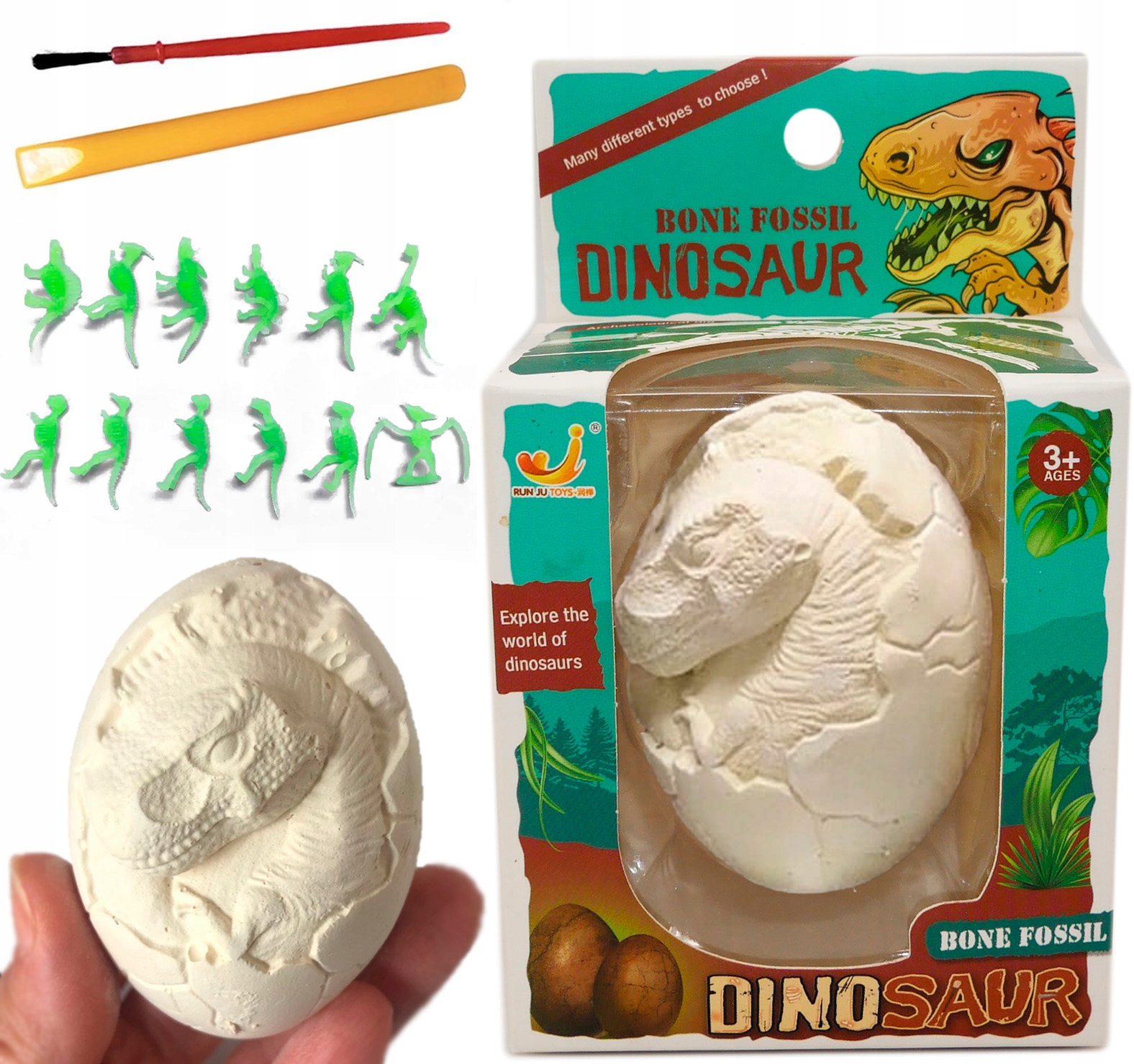 

Dinozaur W Jajku Wykopaliska skamielina Figurka