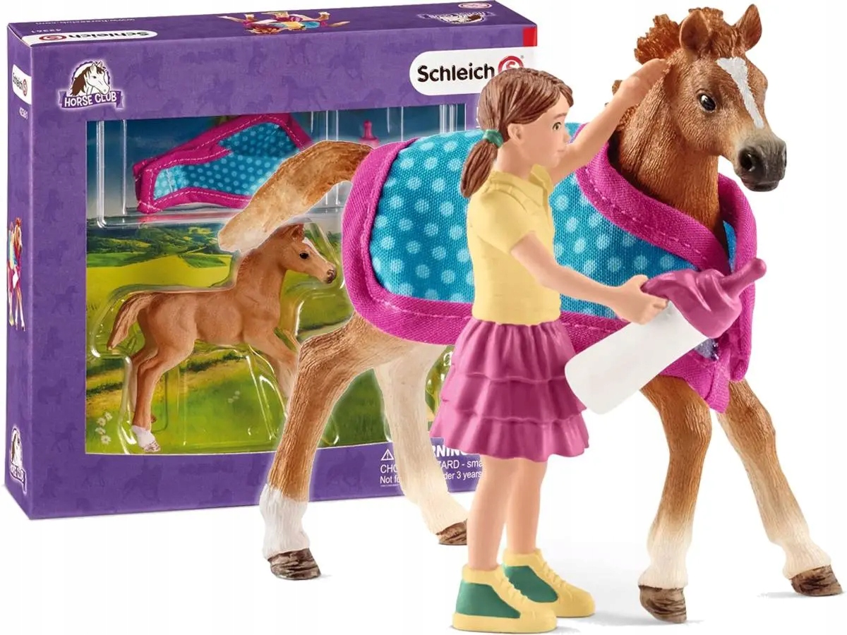 

Schleich Źrebię z Kocem i Opiekunką Horse 42361