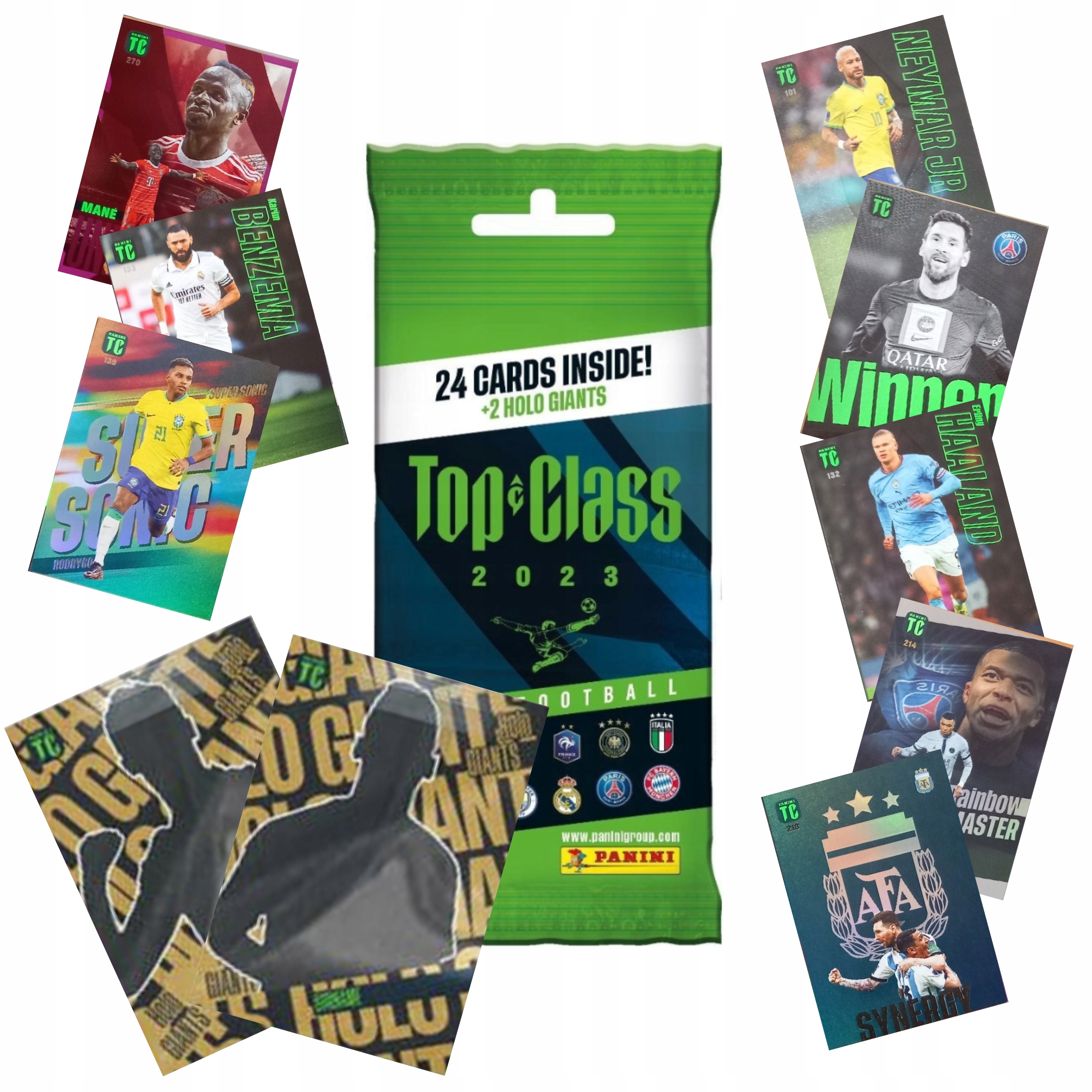 KARTY PIŁKARSKIE DO ALBUMU TOP CLASS 2023 SASZETKA FATPACK +2x HOLO GIANTS