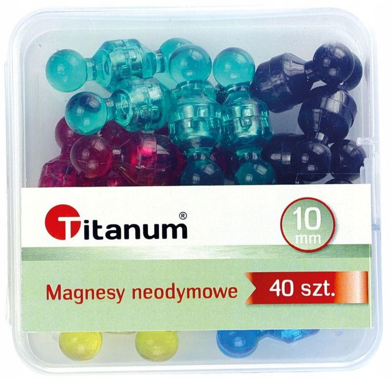 Neodymové Magnety na Tabule malé 10mm/40ks ve tvaru Tabulové Pinezky