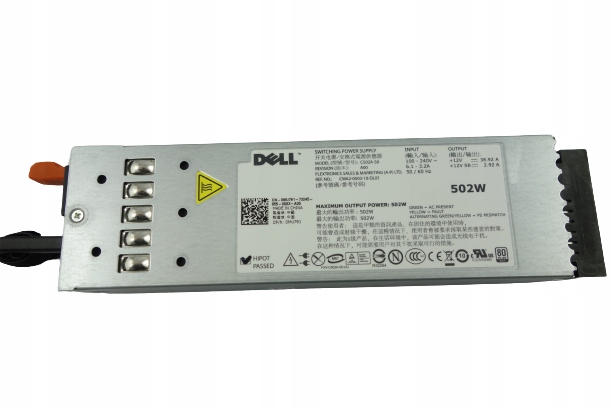 Nový napájecí zdroj Dell Poweredge MU791 R610 502W