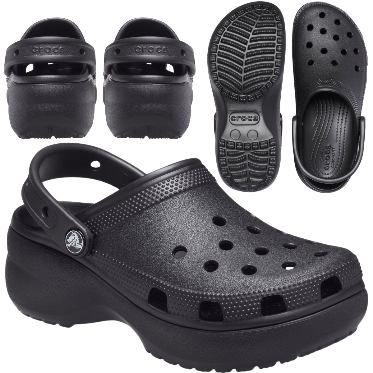 CROCS DAMSKIE CHODAKI PIANKOWE KLAPKI LEKKIE BUTY NA PLATFORMIE r. 34/35
