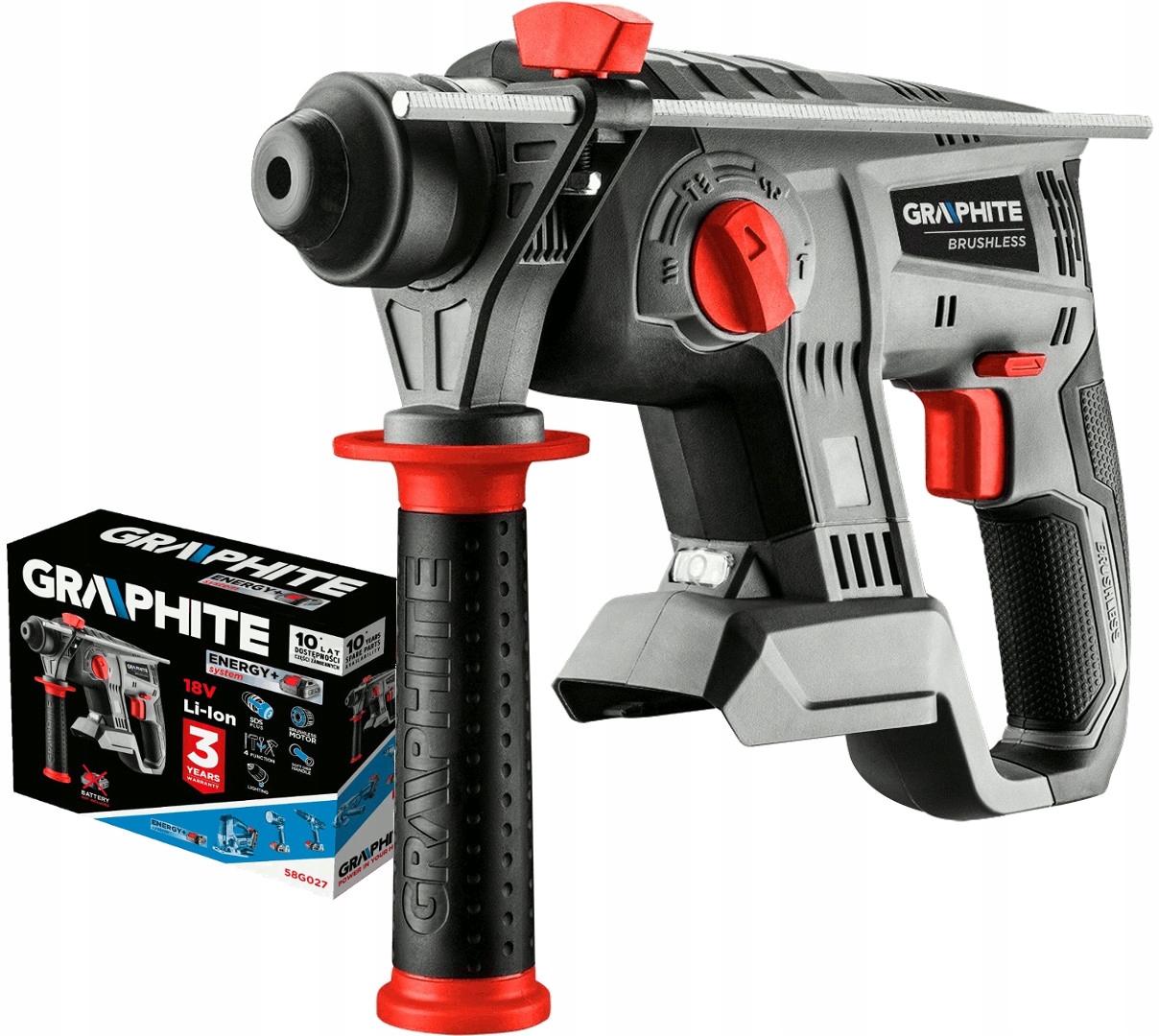 

Graphite Młotowiertarka 18V Bezszczotkowa 58G027