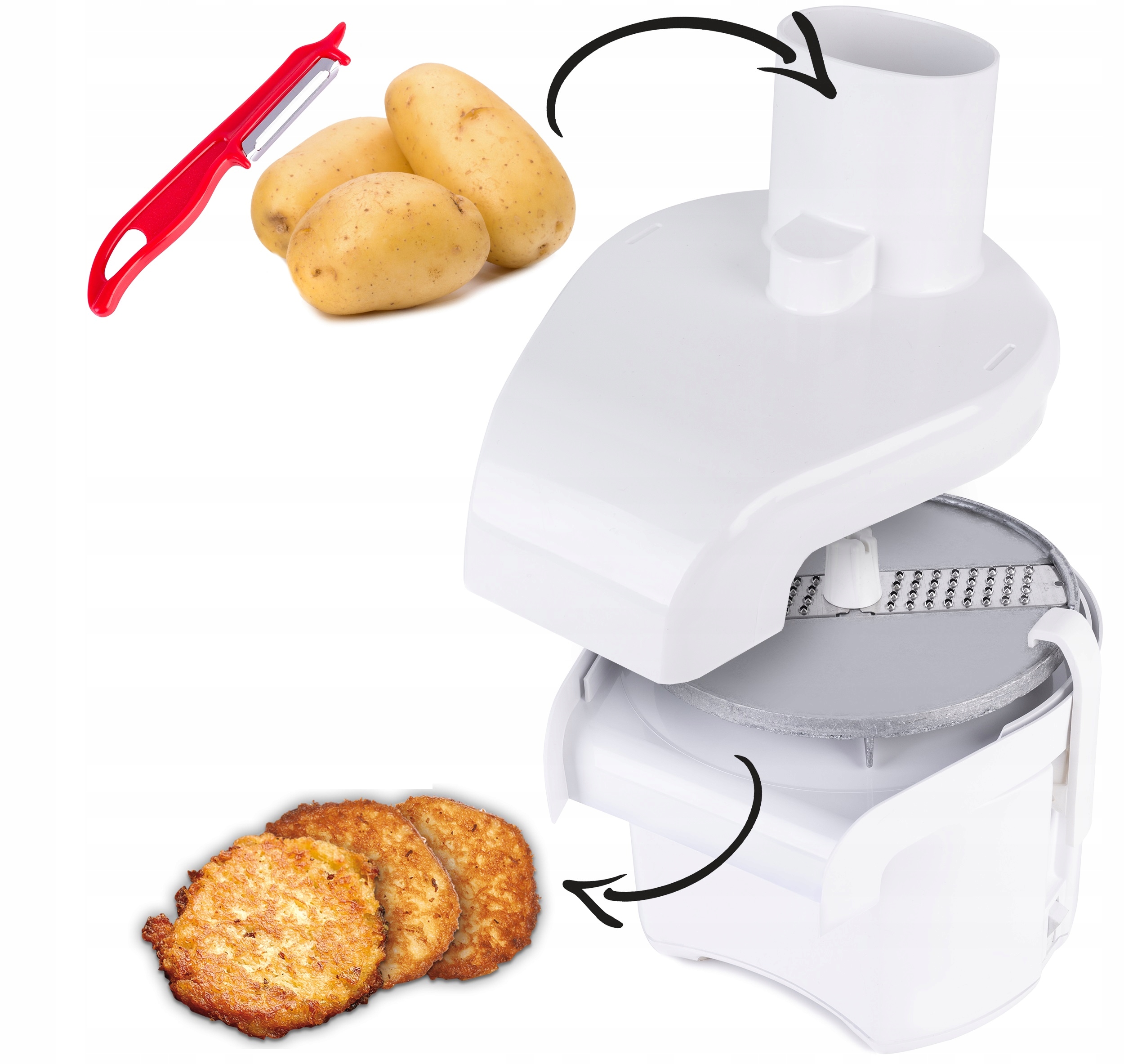 MASZYNKA DO TARCIA ZIEMNIAKÓW MIGIRIS CIORKA | 250W | BIAŁA