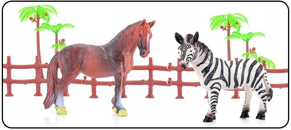 Zestaw duże FIGURKI ZWIERZĘTA 12 szt ZOO SAFARI MATA AKCESORIA lew słoń koń Płeć chłopcy dziewczynki