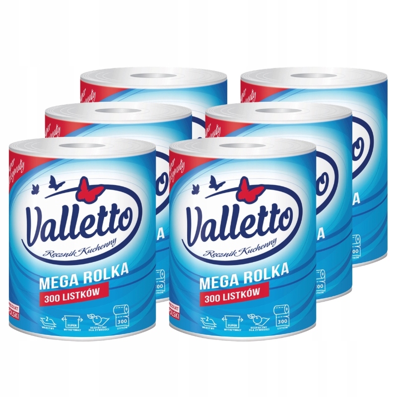 Kuchyňský ručník Valletto Papírový ručník Rolka – 300 listů