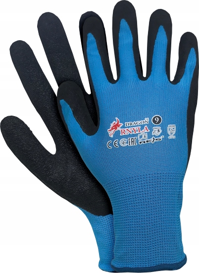 Rękawice robocze RNYLA NB lateks mocne r.10