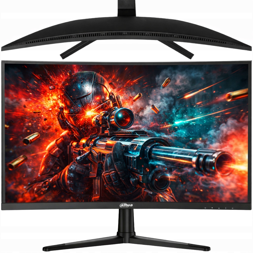 Monitor Gamingowy Zakrzywiony Bezramkowy 24 Cale DAHUA 240HZ 1MS DP HDR10+