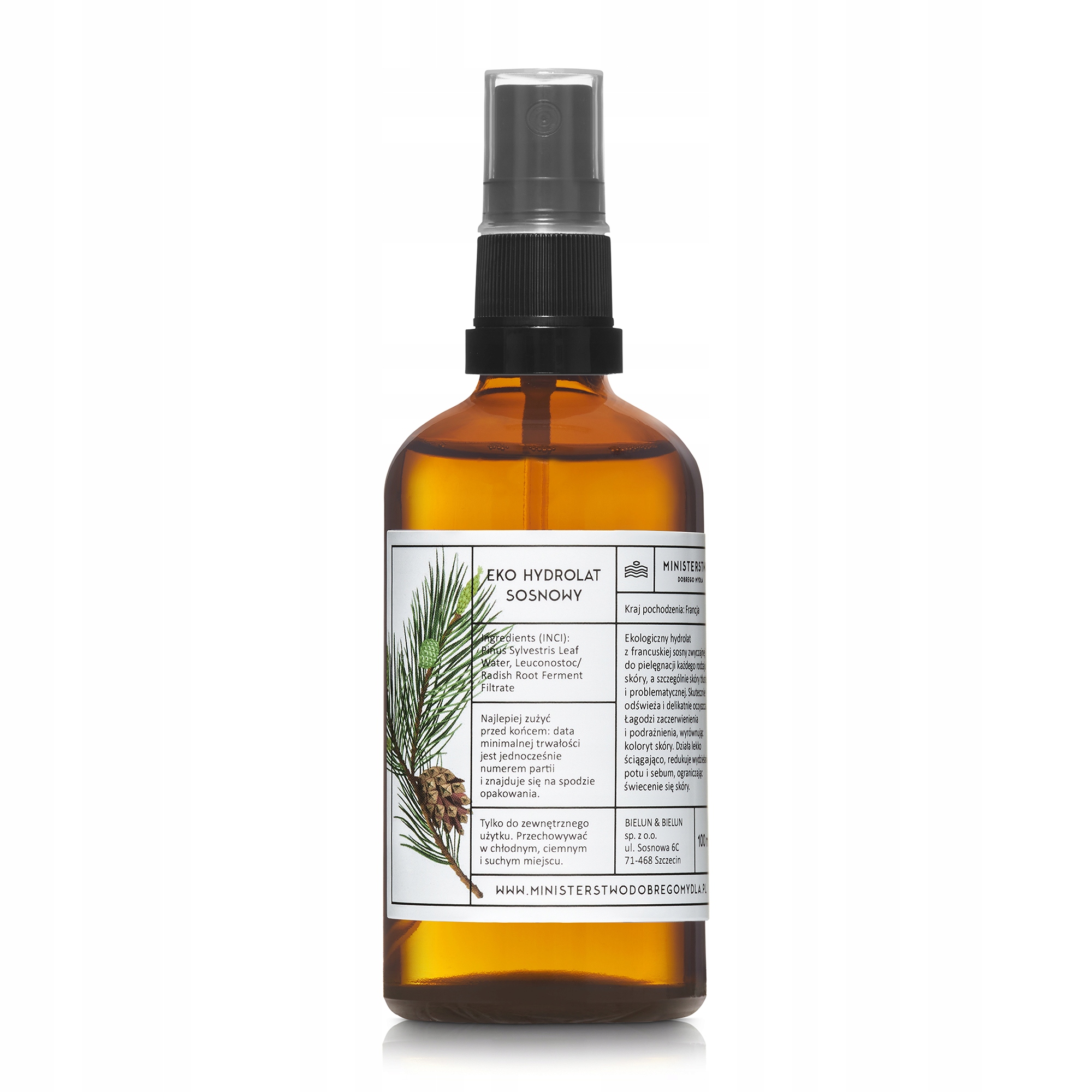 MINISTERSTWO DOBREGO MYDŁA HYDROLAT SOSNOWY SOSNA 100ML MDM