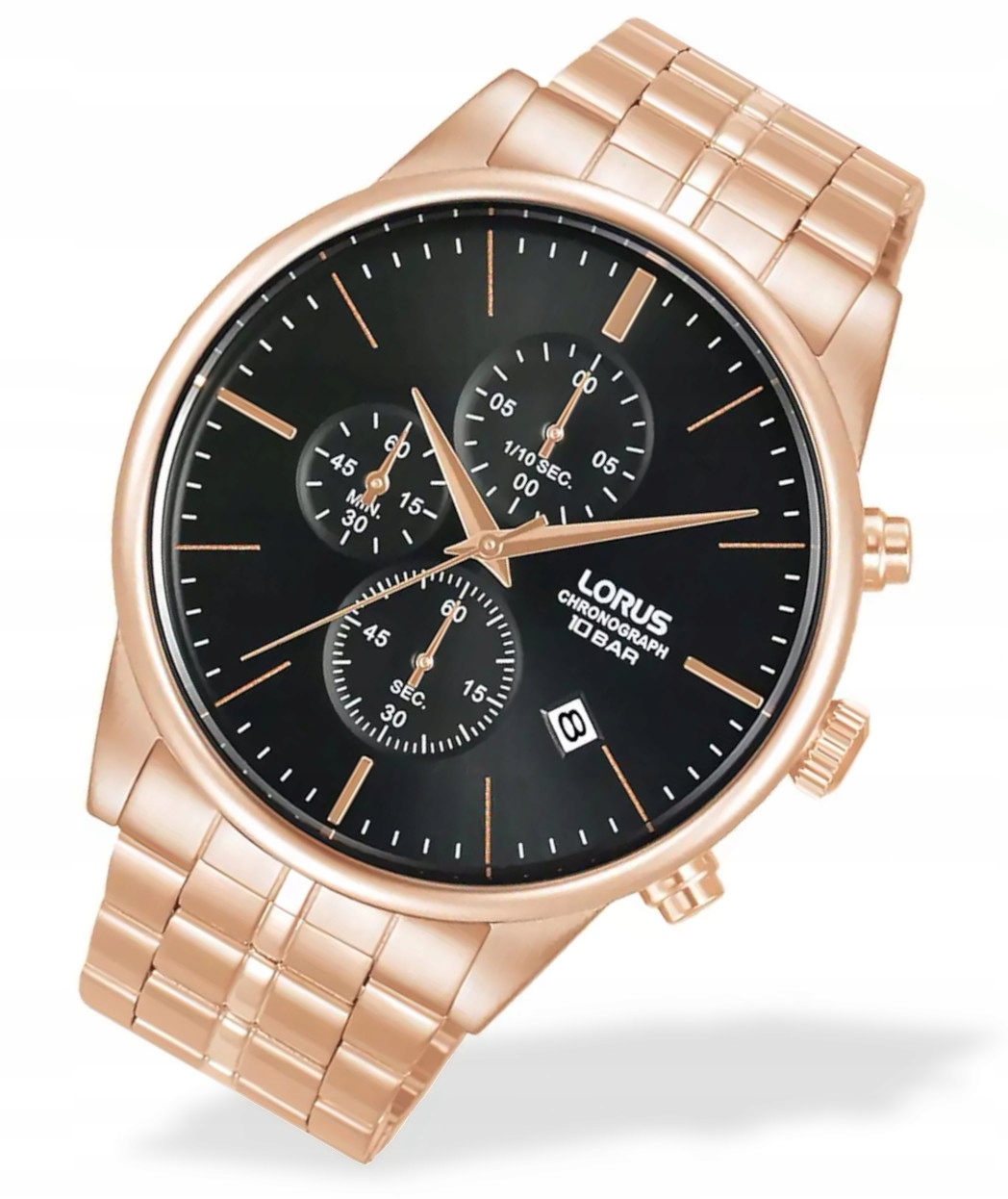 Klasické pánské hodinky Lorus Chrono RM366JX9 WR100 datumovka box Gravírování