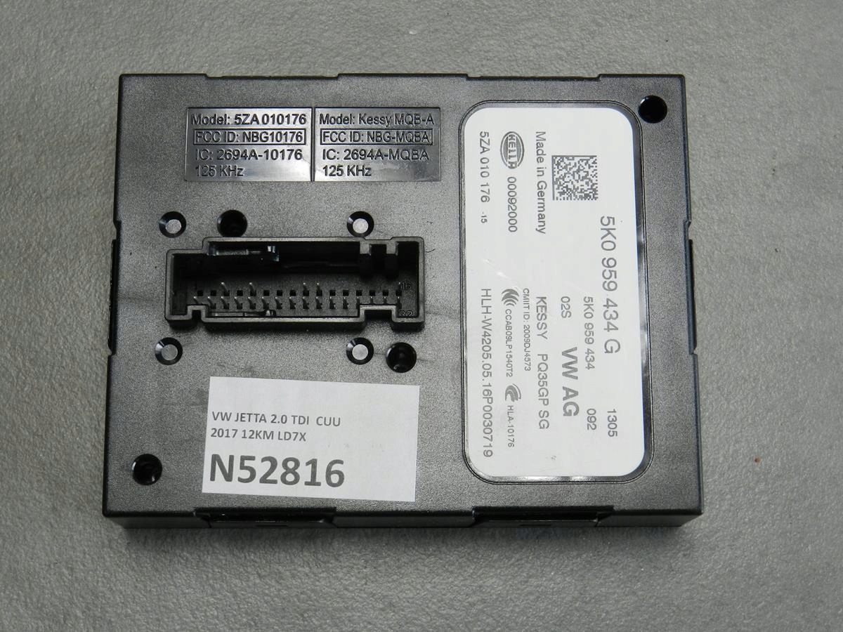 VW JETTA 5C module control unit KESSY 5K0959434G