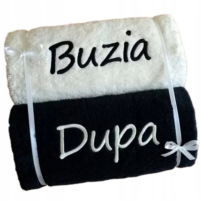 Zábavný dárek Pro Muže, jeho přítele, 2 ručníky Buzia Pupa