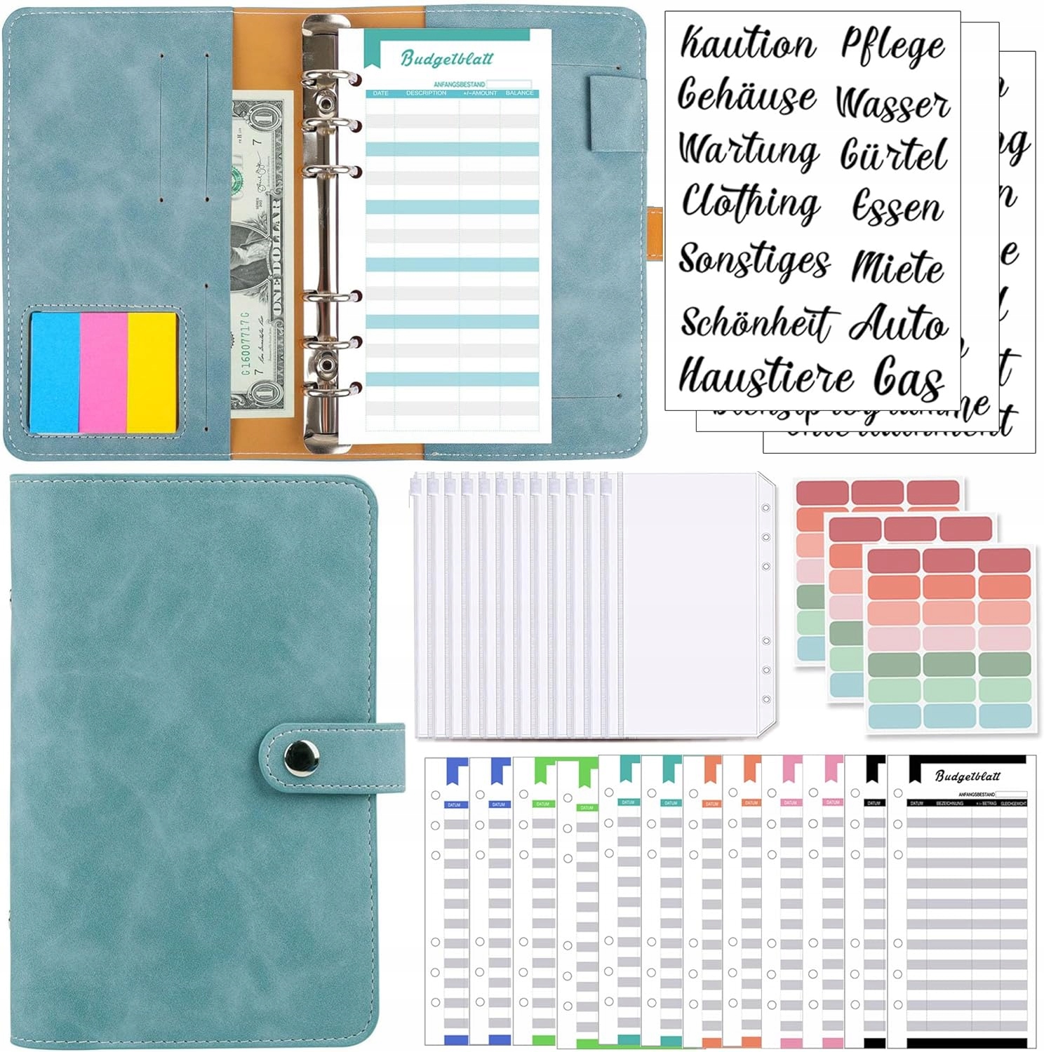 PLANER FINANSOWY BUDŻETOWY BUDŻET A6 ORANIZER NA PIENIĄDZE NA ROK 2024