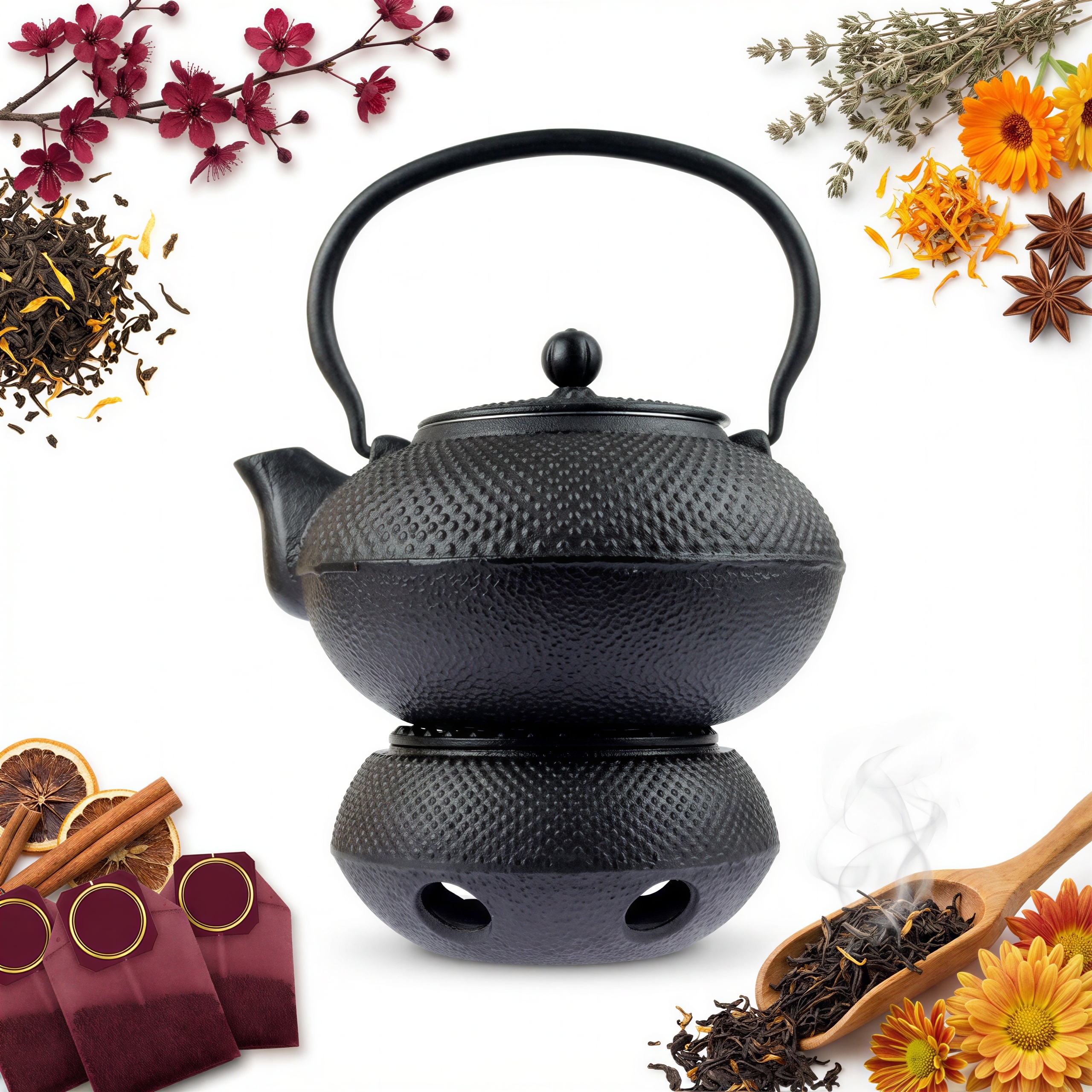 Konvice Na Čaj A Bylinky S Ohřívačem, Litinová Konvice, 1,5 L