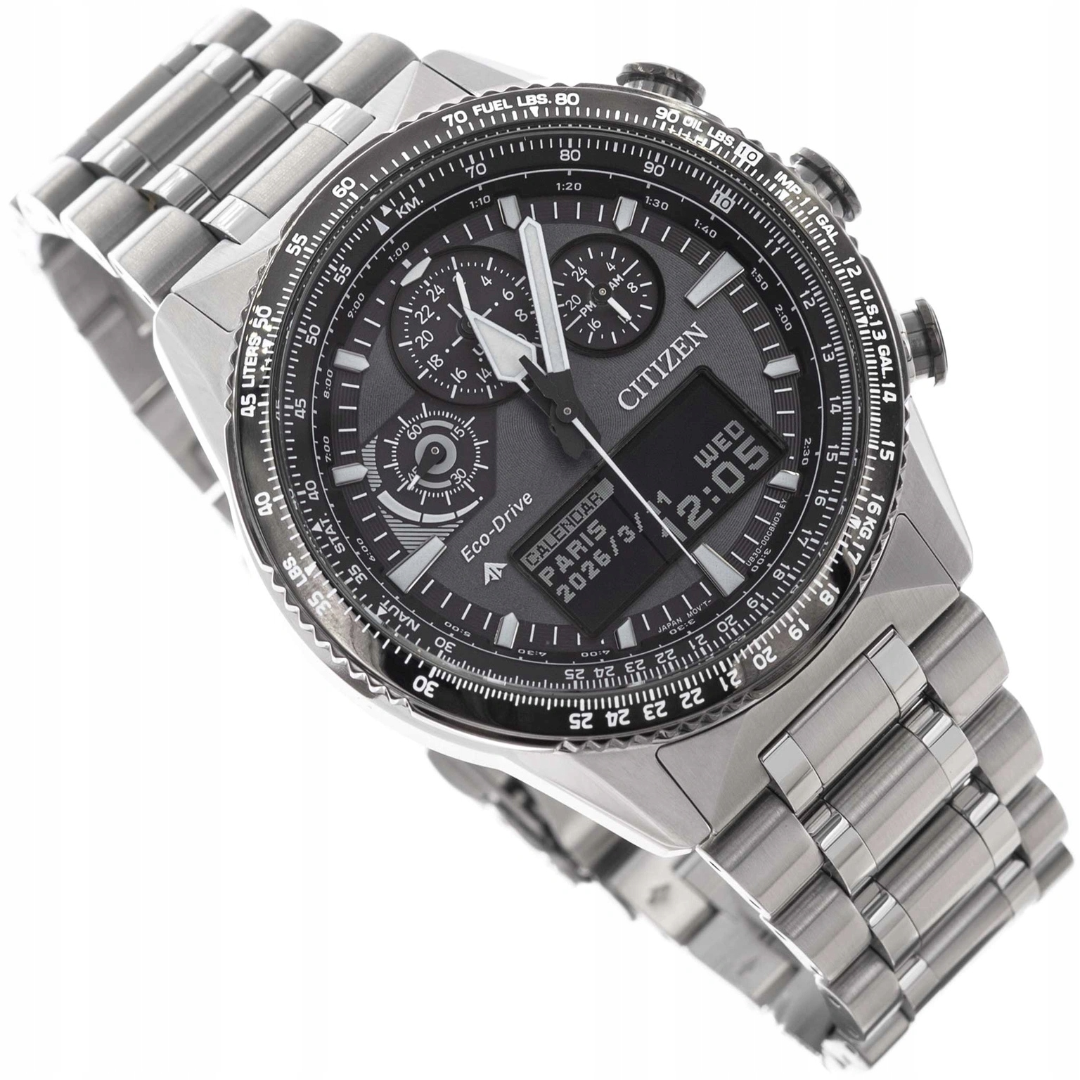 Pánské Hodinky Citizen JV2006-55H Promaster Sky Stříbrné, Solární Chronograph