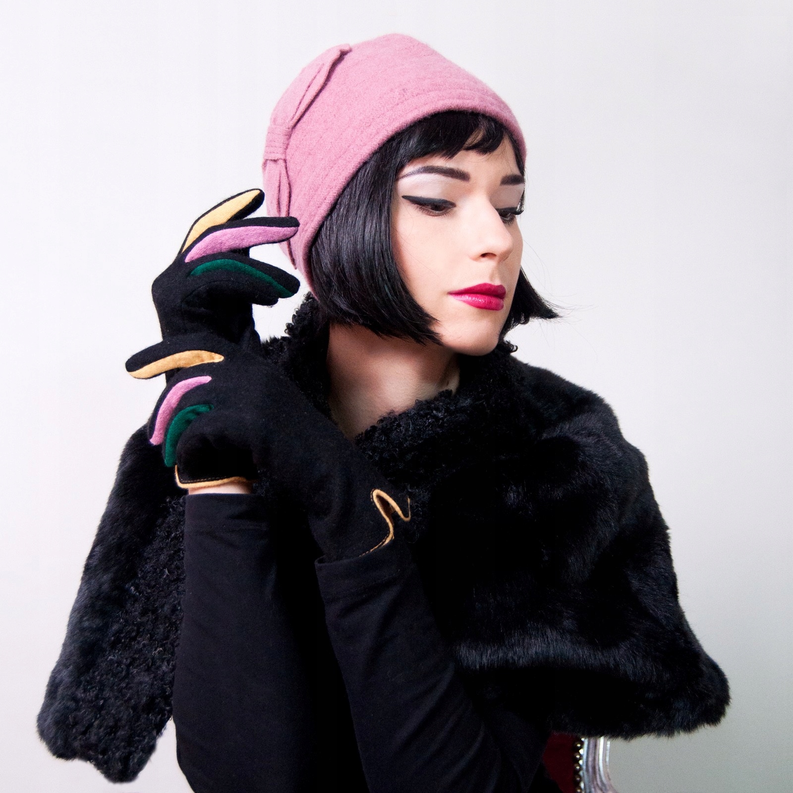 Szaleo utrzane BOLERKO eleganckie kk13181-1 Typ futro