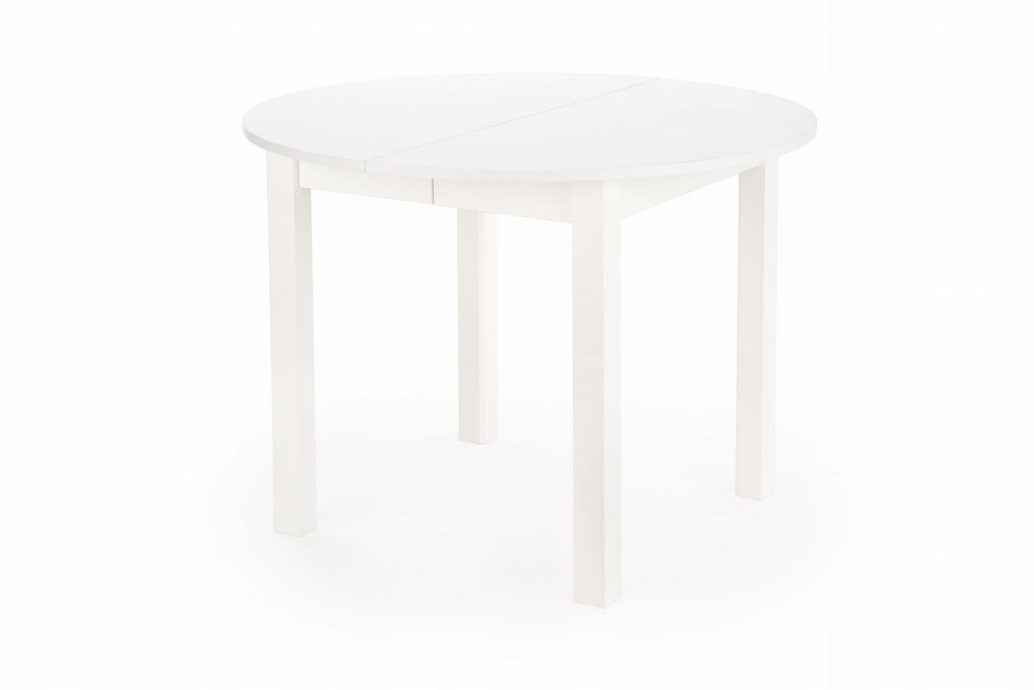 Stół okrągły rozkładany ST44M LAMINAT BIAŁY