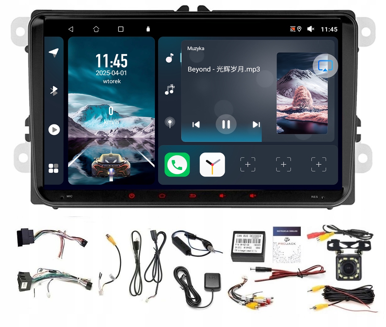 Rádio Navigácia Gps Android Vw Golf Plus 2003-2014 Usb Wifi Carplay 2/64 Gb