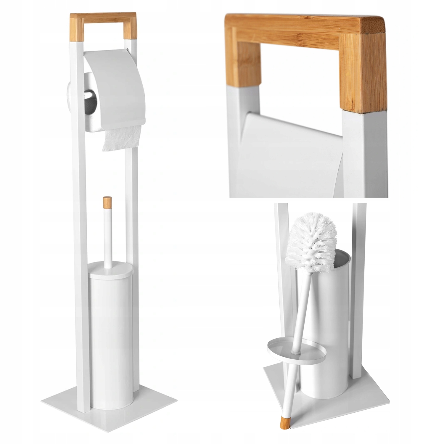 

Stojak Papier Toaletowy Bambusowy Wc Szczotka