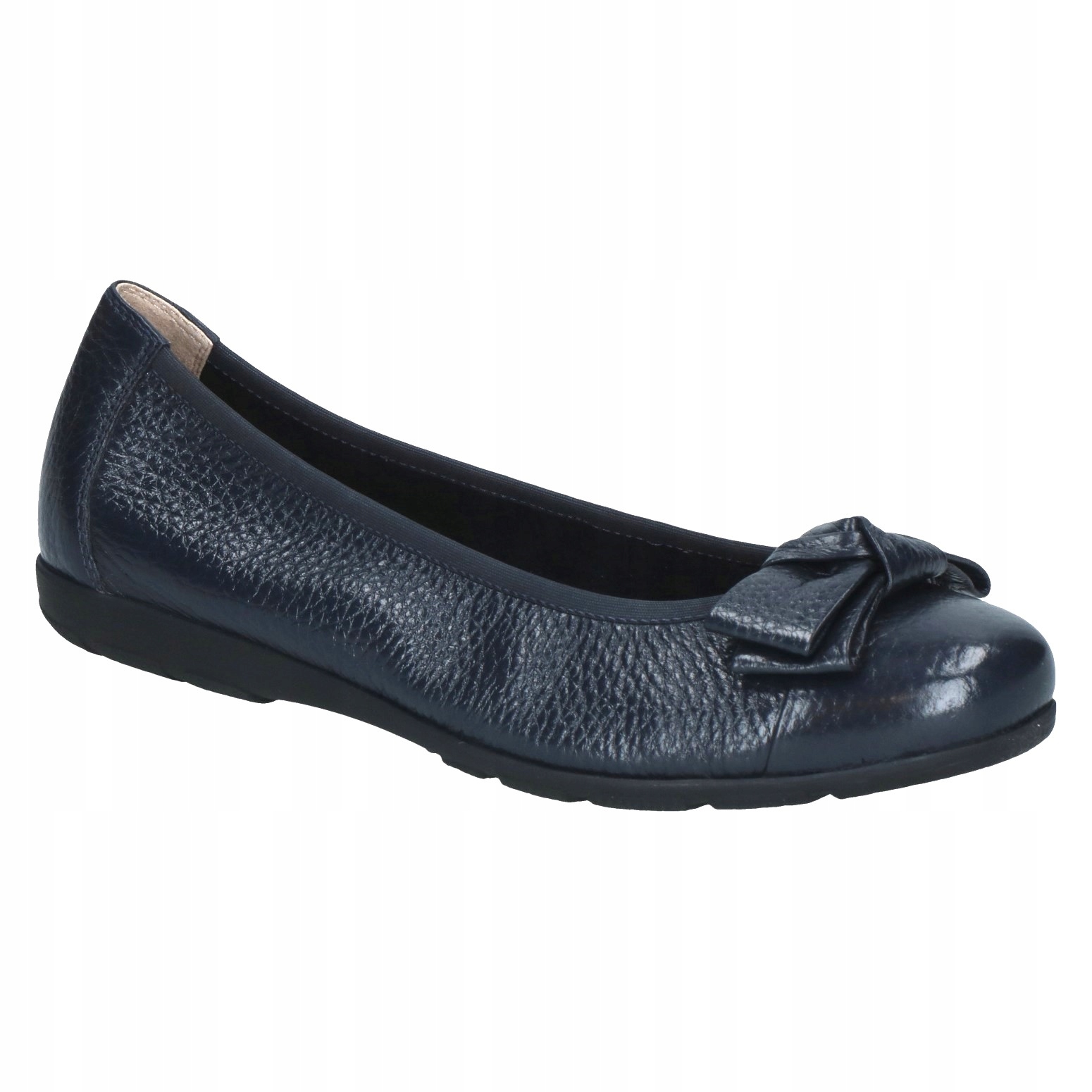 Caprice 22153-42 Tmavě Modré Baleríny Z Jelení Kůže VEL.39