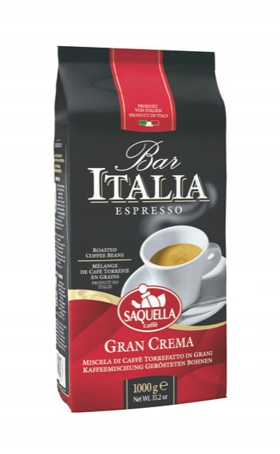 Levně Saquella Káva zrnková Gran Crema Bar Italia 1 kg