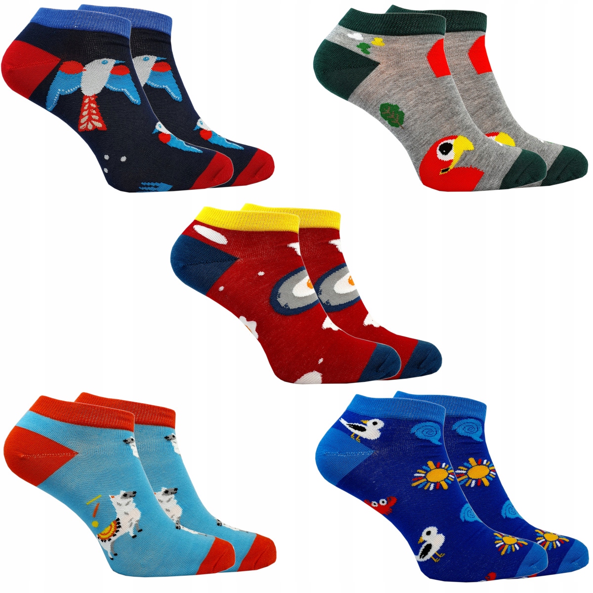 5 PAR STOPKI MĘSKIE ŚMIESZNE SKARPETY BAWEŁNIANE