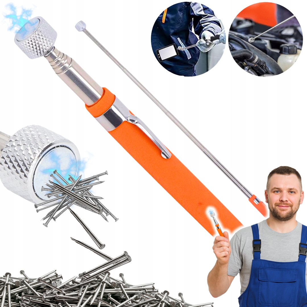 Chwytak Magnetyczny Teleskopowy Magnes Rozkładany 16-85CM| Mocny