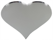 SERCE SERDUSZKO PLEXI LUSTRO 10X8,6 cm