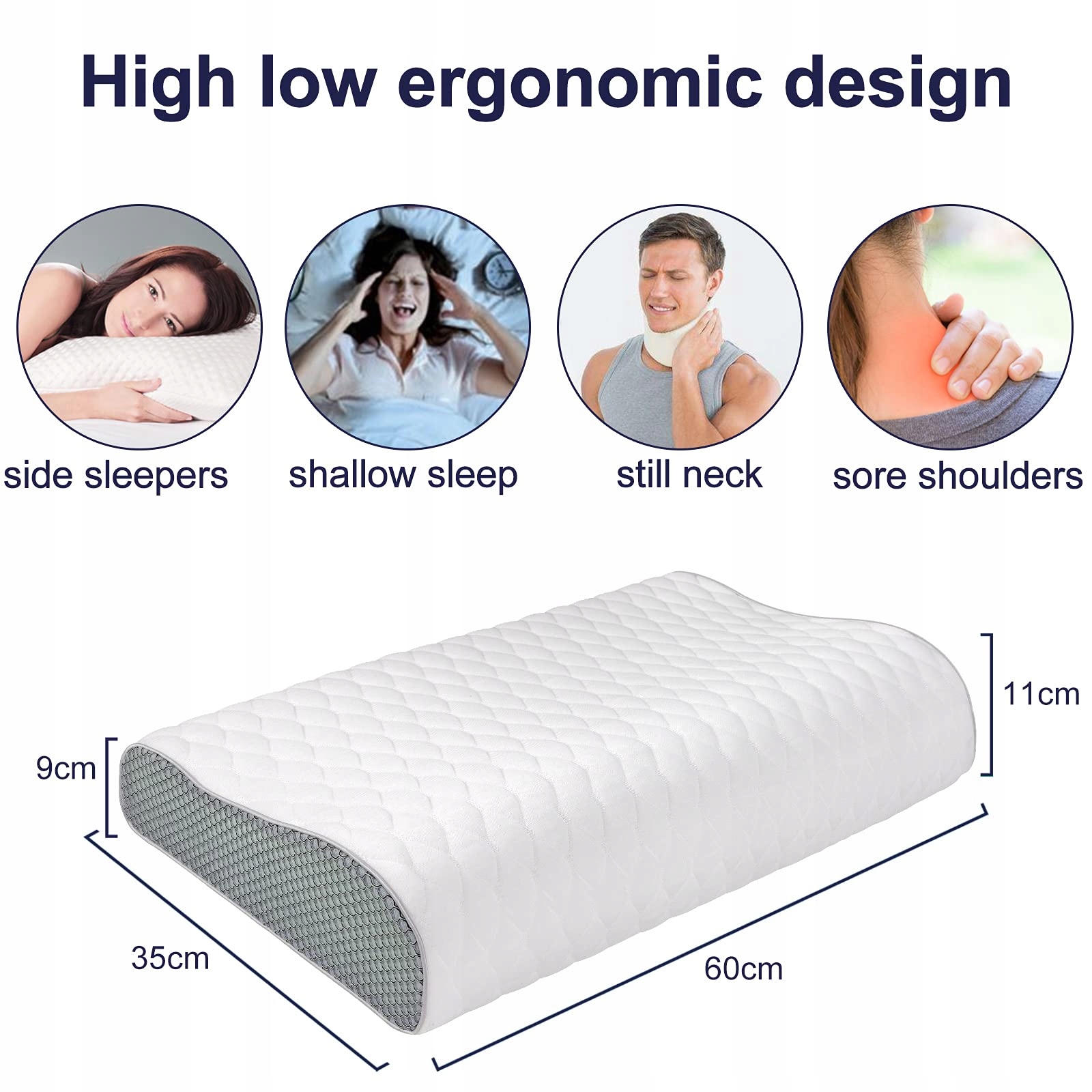 FITYOU Ergonomiczna Poduszka Ortopedyczna z Pianki Memory Regulowana — miniatura 2