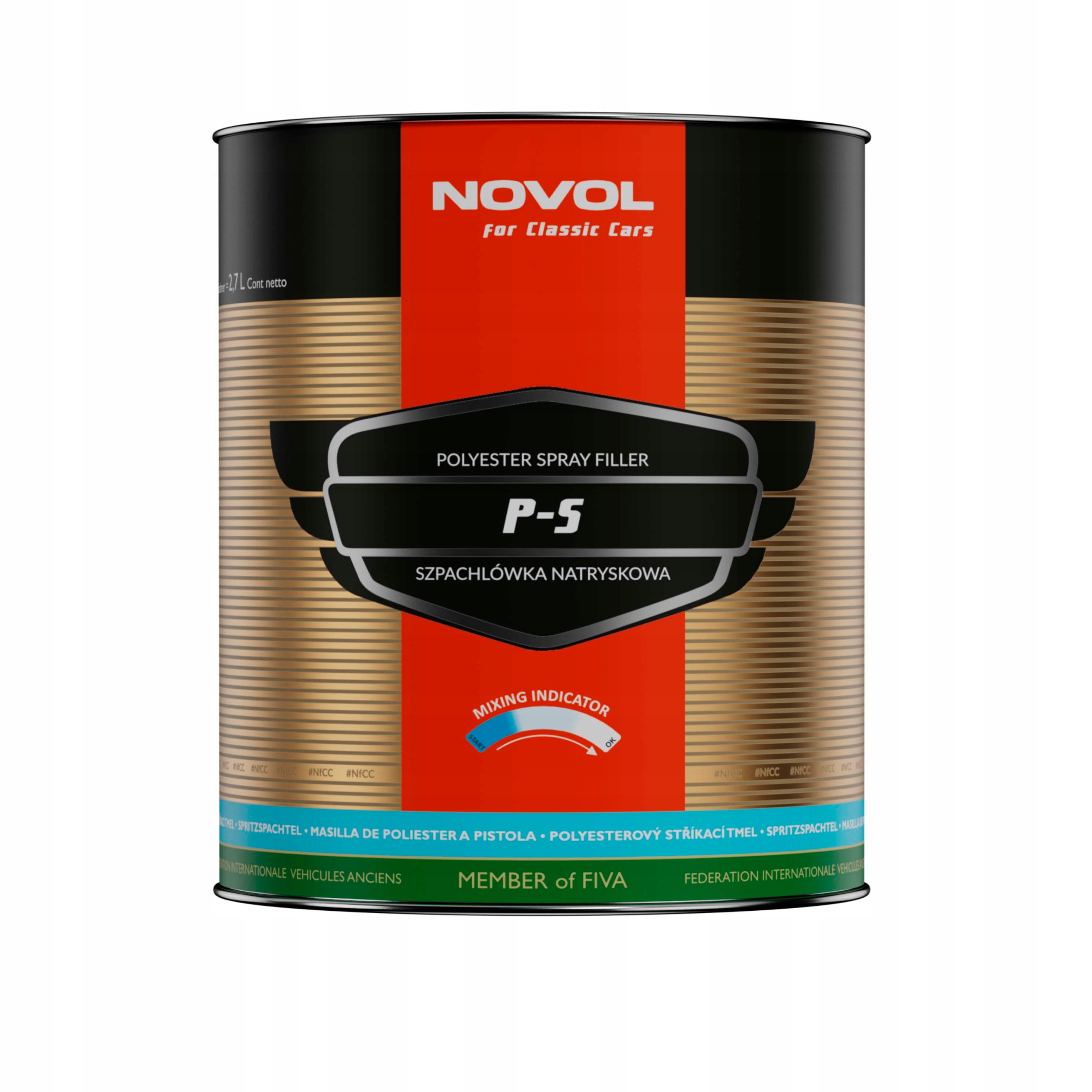 Novol. Classic car. P-S Szpachlówka natryskowa 2,7 l + utw.