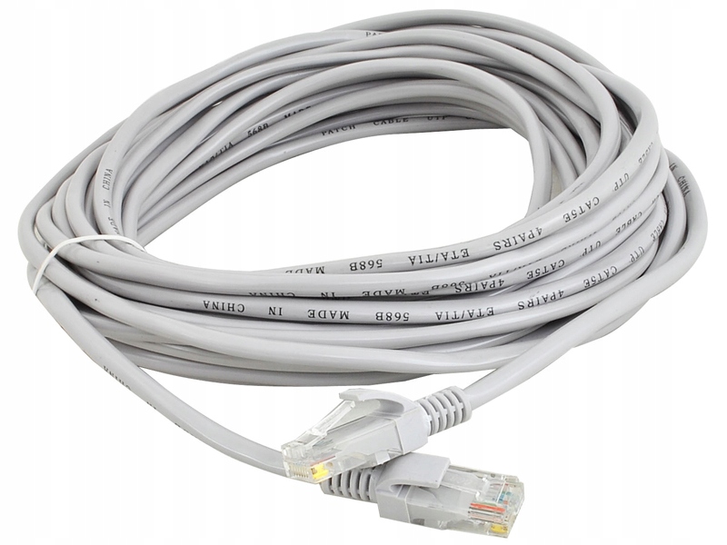 Patchcord Lamex U/UTP 5e RJ45 / RJ45 20 m szary