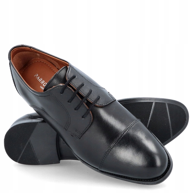 Kožené polobotky Parrotto WB11-4102 Černé 44