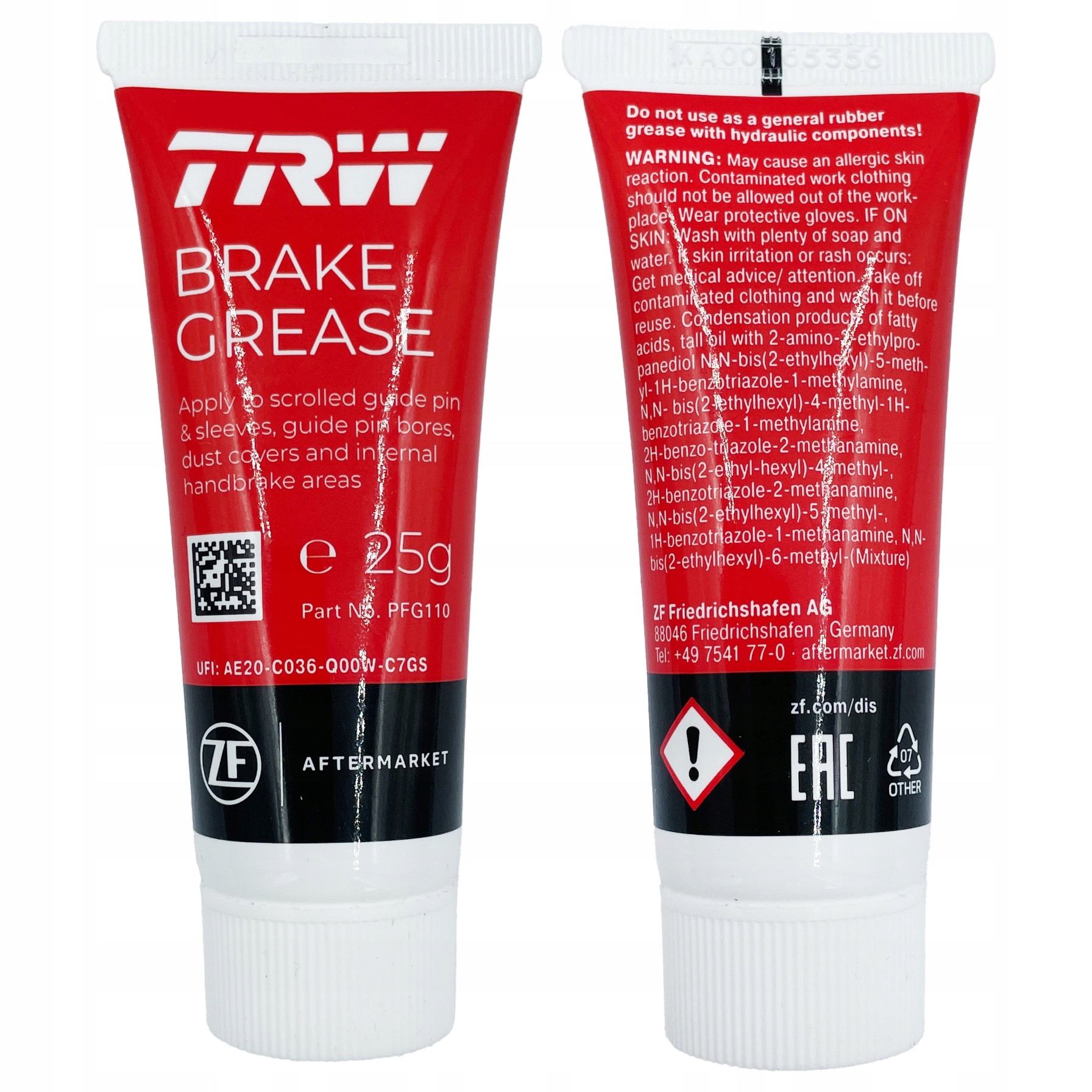 2× SMAR DO HAMULCÓW TŁOCZKÓW PROWADNIC 25G TRW PFG110