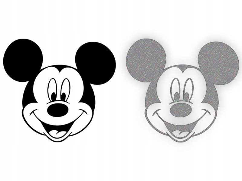 MICKEY MOUSE W04 - Naklejka na samochód na auto - ODBLASKOWA| HOLOGRAM