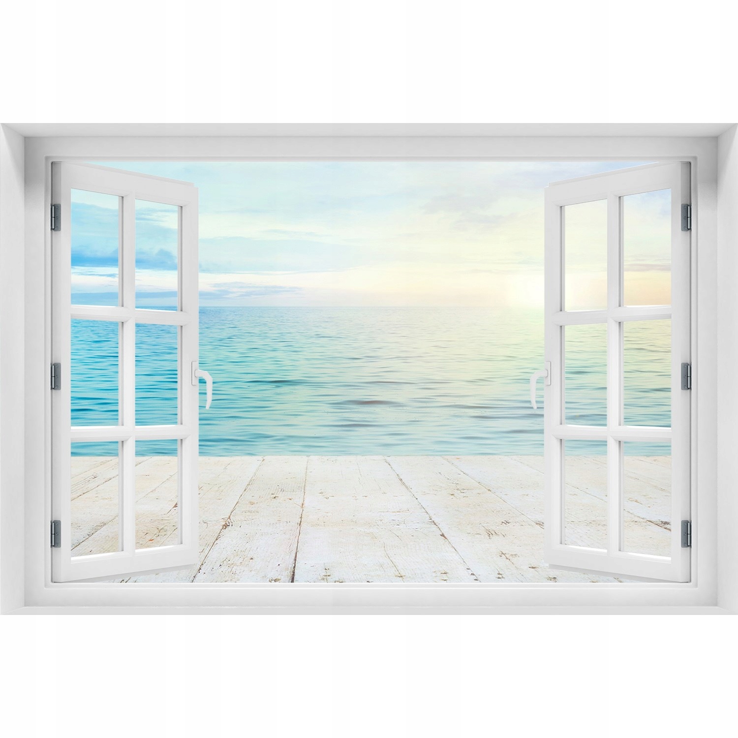 

Naklejka ścienna Fototapeta 3D Okno Morze 120x80