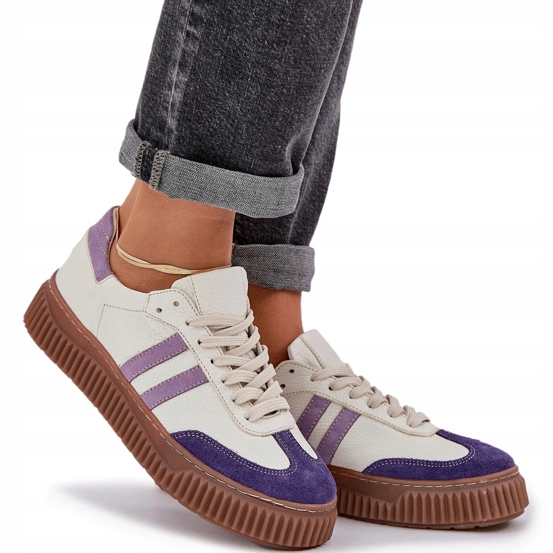 Zazoo N1068S6 Dámské Kožené Nízké Tenisky Bílé 38