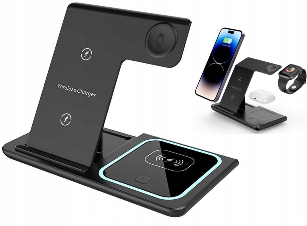 Bezdrátová Indukční Nabíječka Pro Hodinky A Sluchátka