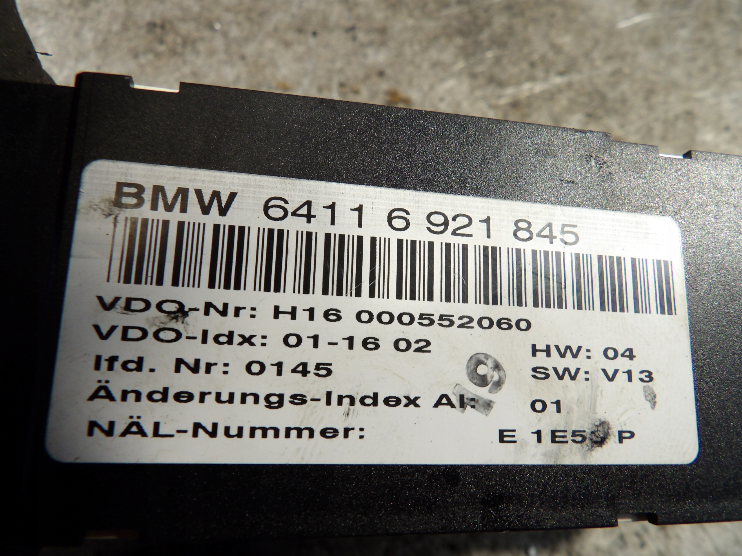 BMW 318i E46 panel klími, klimatizaci 6411 6921845
