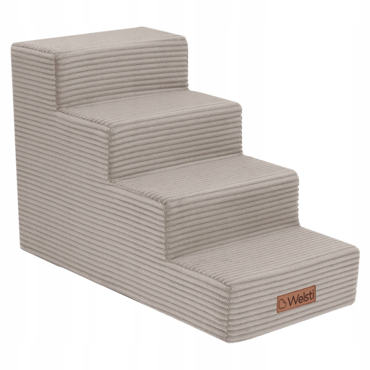 Schody pro psa schody Welsti elegantní čalounický manšestr 40 cm 4 stupně