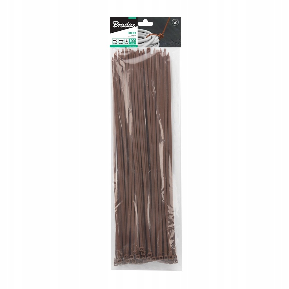 Taśma Kablowa 4,8 X 250 MM Brown, 100 Szt.