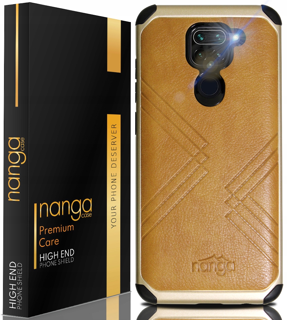 

Etui Ze Skóry Pancerne Biznes Do Redmi Note 9 Gold