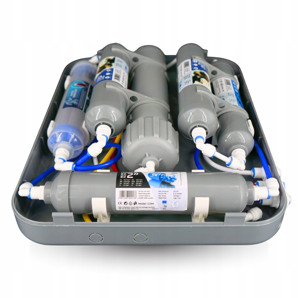 Zestaw Wkładów Do Filtra Wody Pod Zlew Odwrócona Osmoza RO7 Slim Wymienne