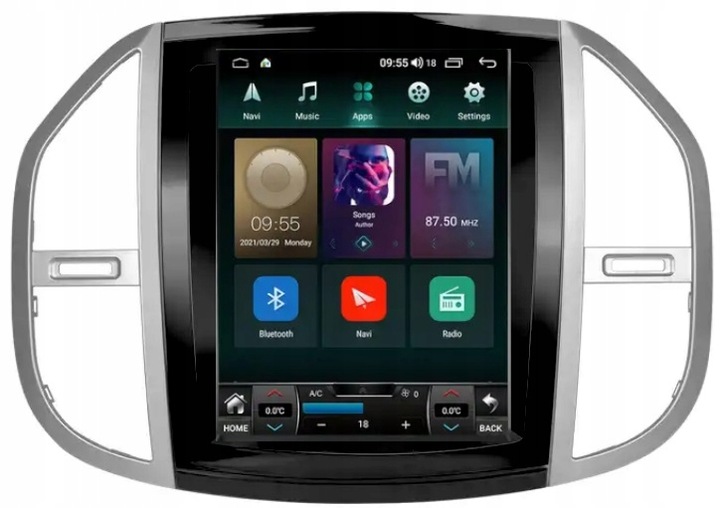 Rádio Navigácia Android Mercedes Vito W447 2014-2022 Usb Wifi Bt 2GB 64GB