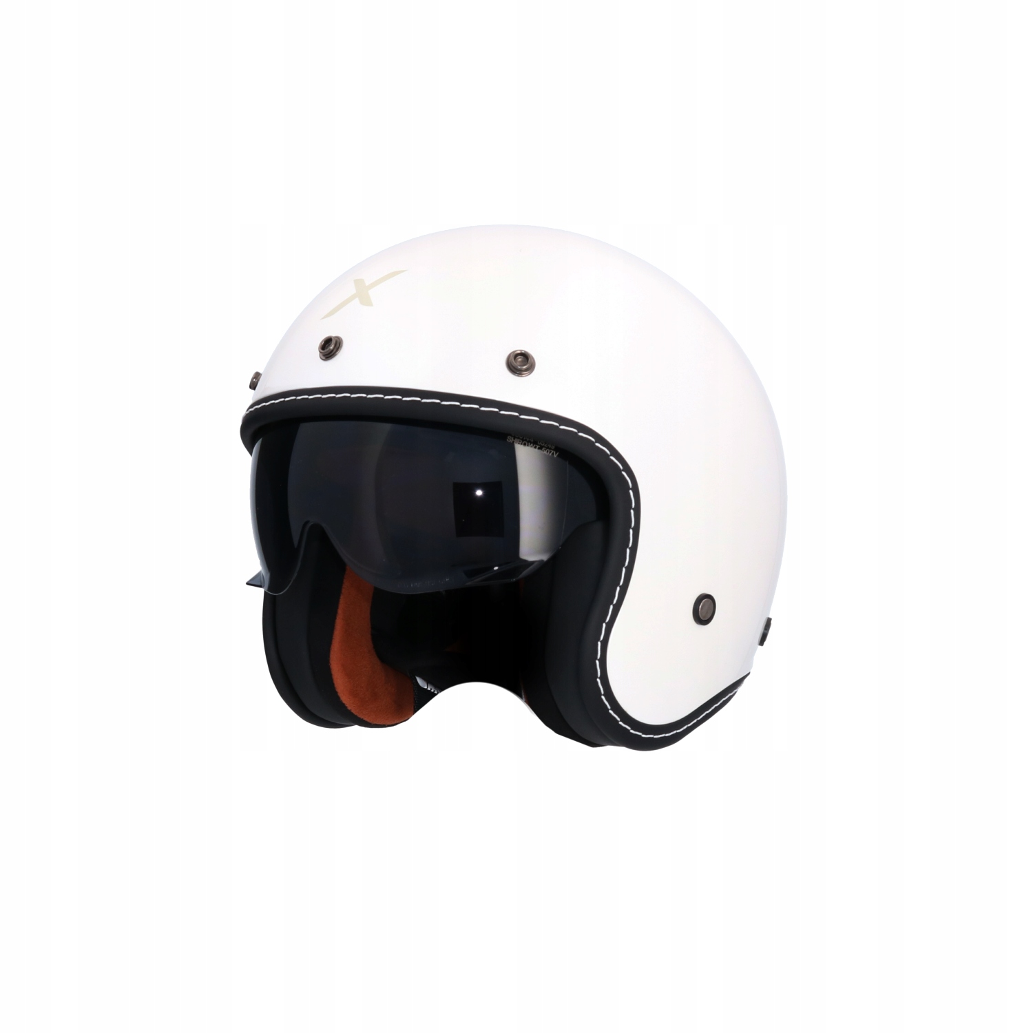 Kask motocyklowy otwarty Shiro Dallas Xs (53-54cm) klasyczny biała perła