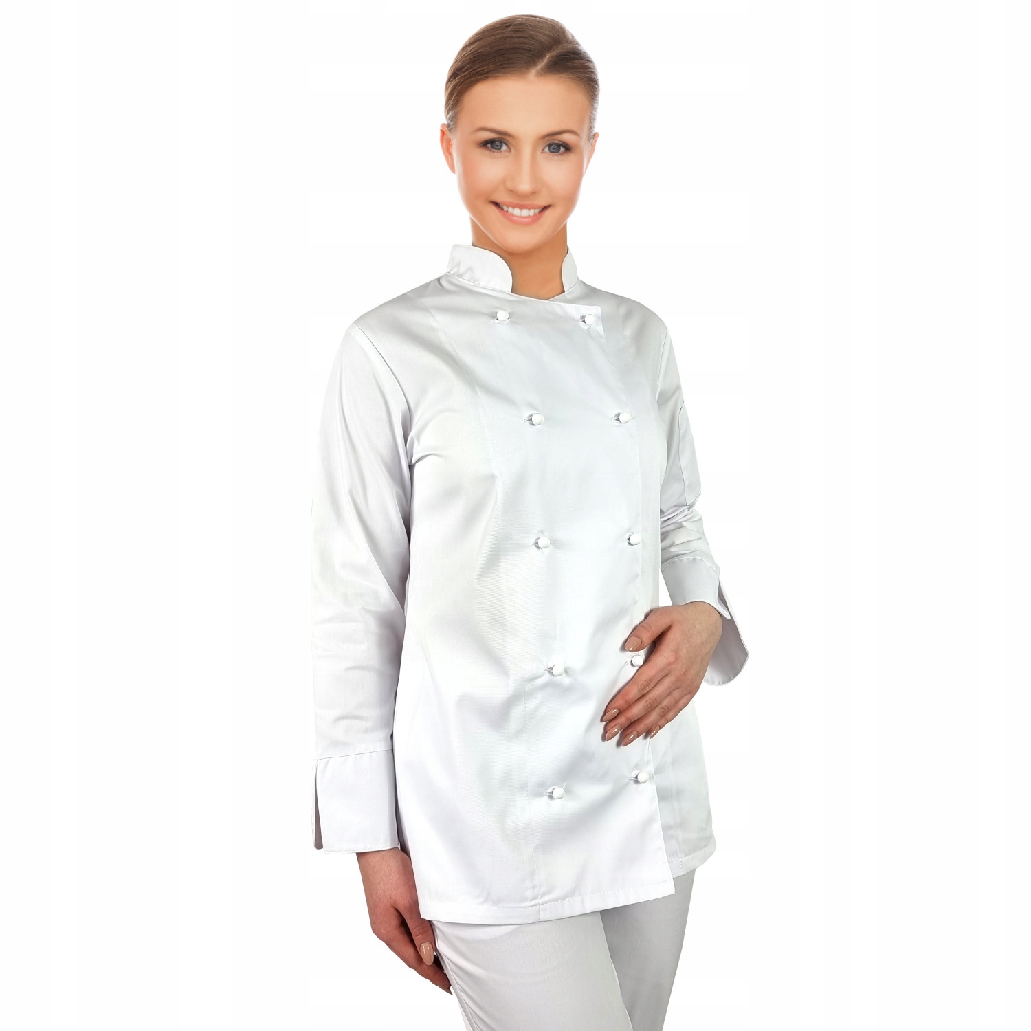 

Bluza kucharska Biała, damska,rękaw długi roz.S